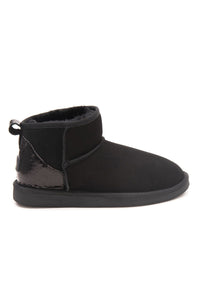 Women's Fur Mini Boots 191133 Black