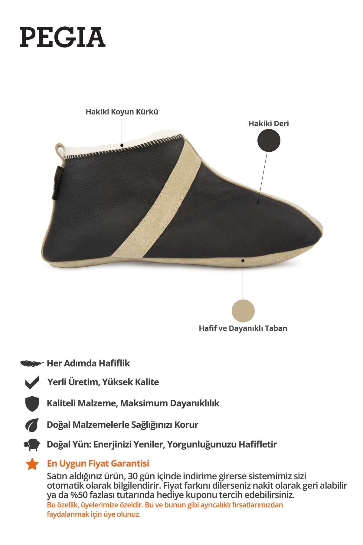 Kürklü Unisex Panduf 191203 Krem