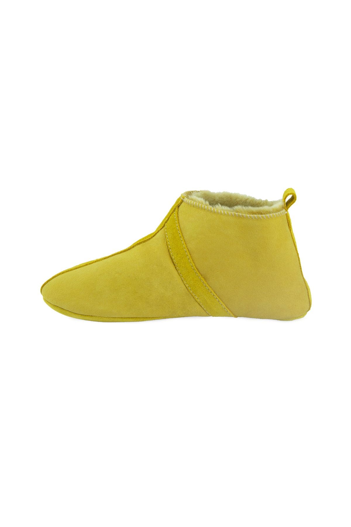 Kürklü Unisex Panduf 191203 Hardal