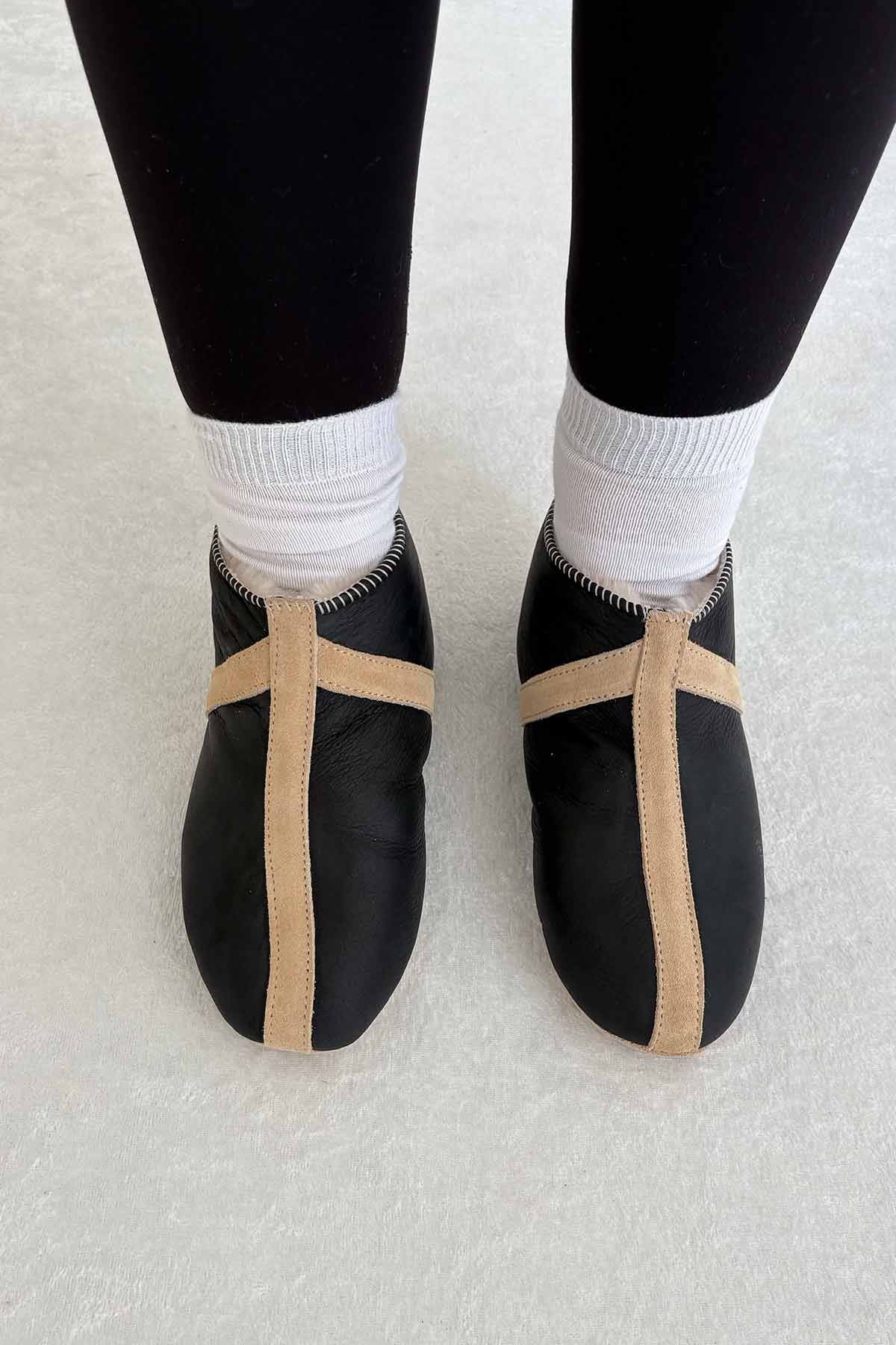 Kürklü Unisex Panduf 191220 Krem