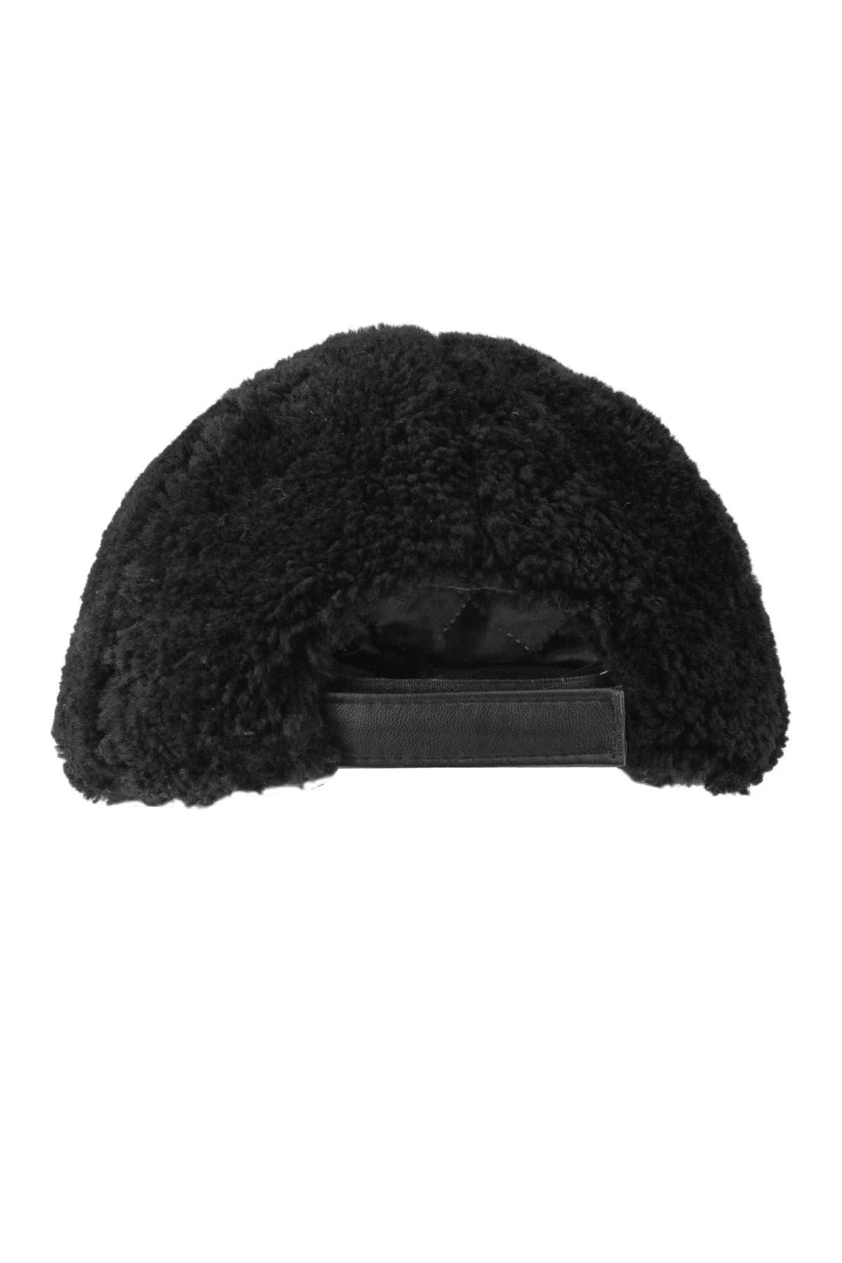 Kürklü Unisex Şapka 24SP01 Siyah