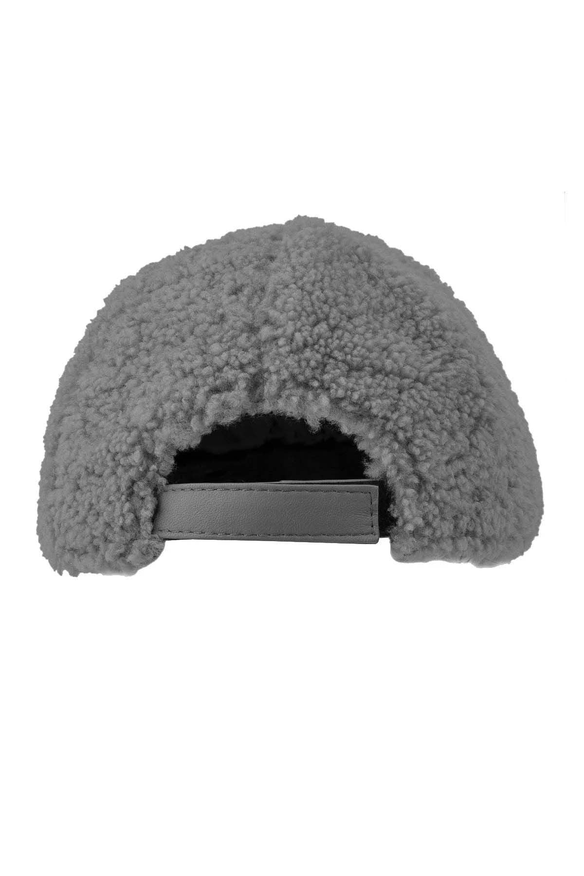 Kürklü Unisex Şapka 24SP01 Gri