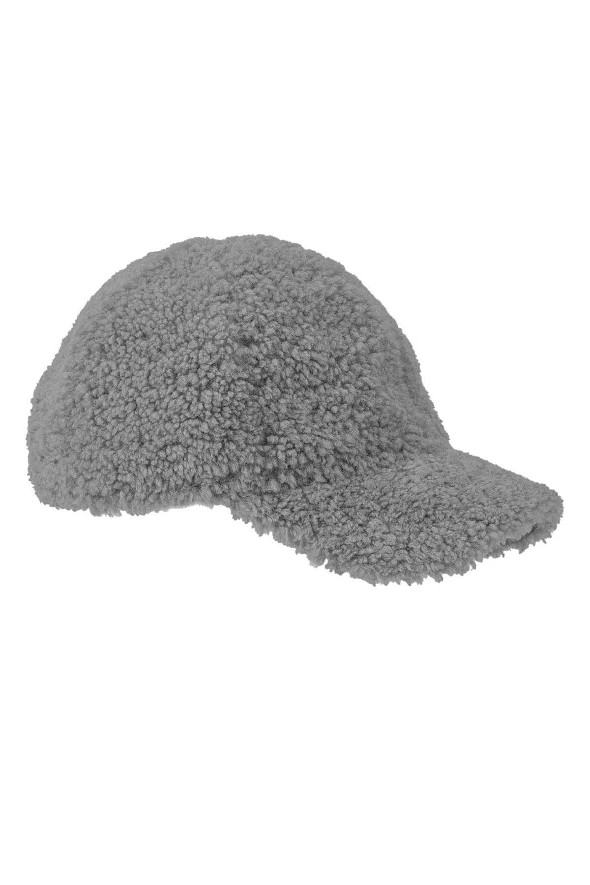 Kürklü Unisex Şapka 24SP01 Gri