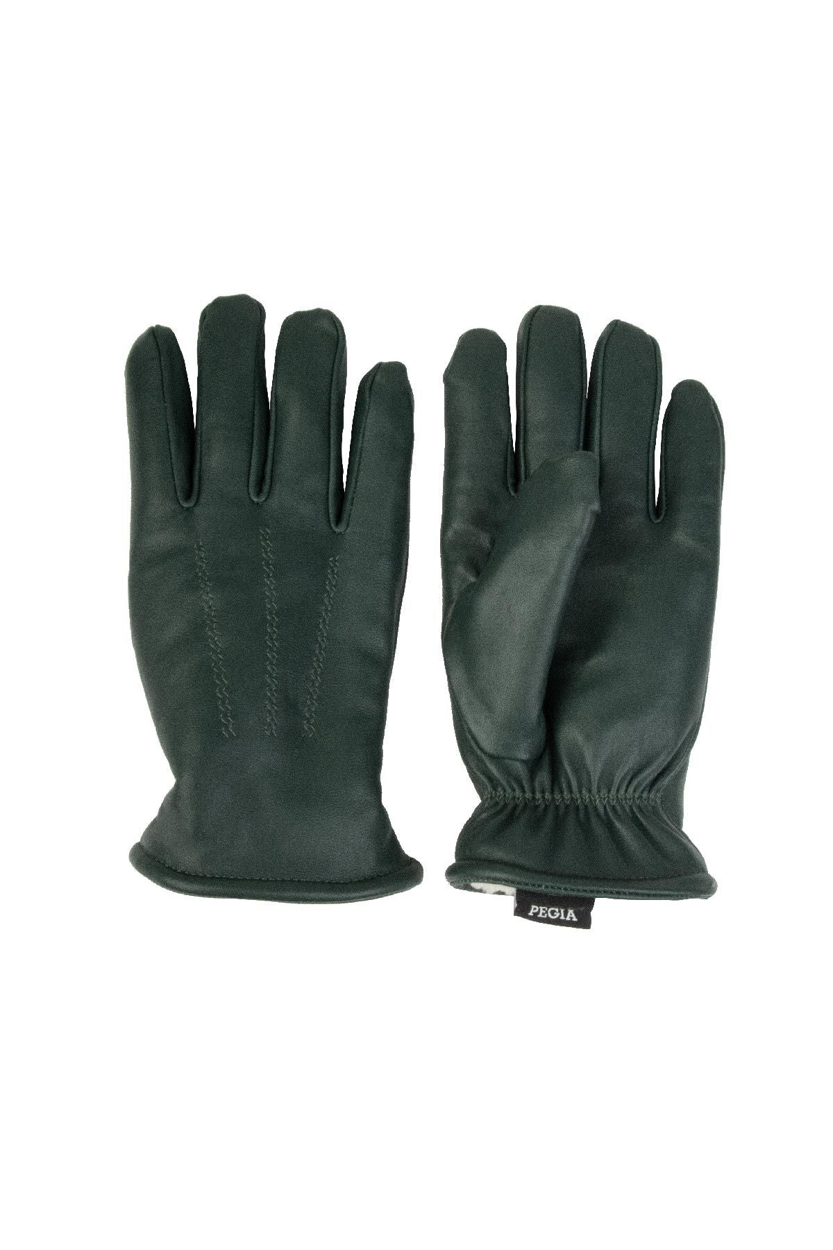 Kürklü Unisex Deri Eldiven 23EL01 Haki