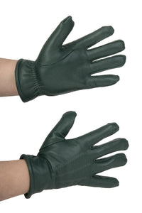 Kürklü Unisex Deri Eldiven 23EL01 Haki
