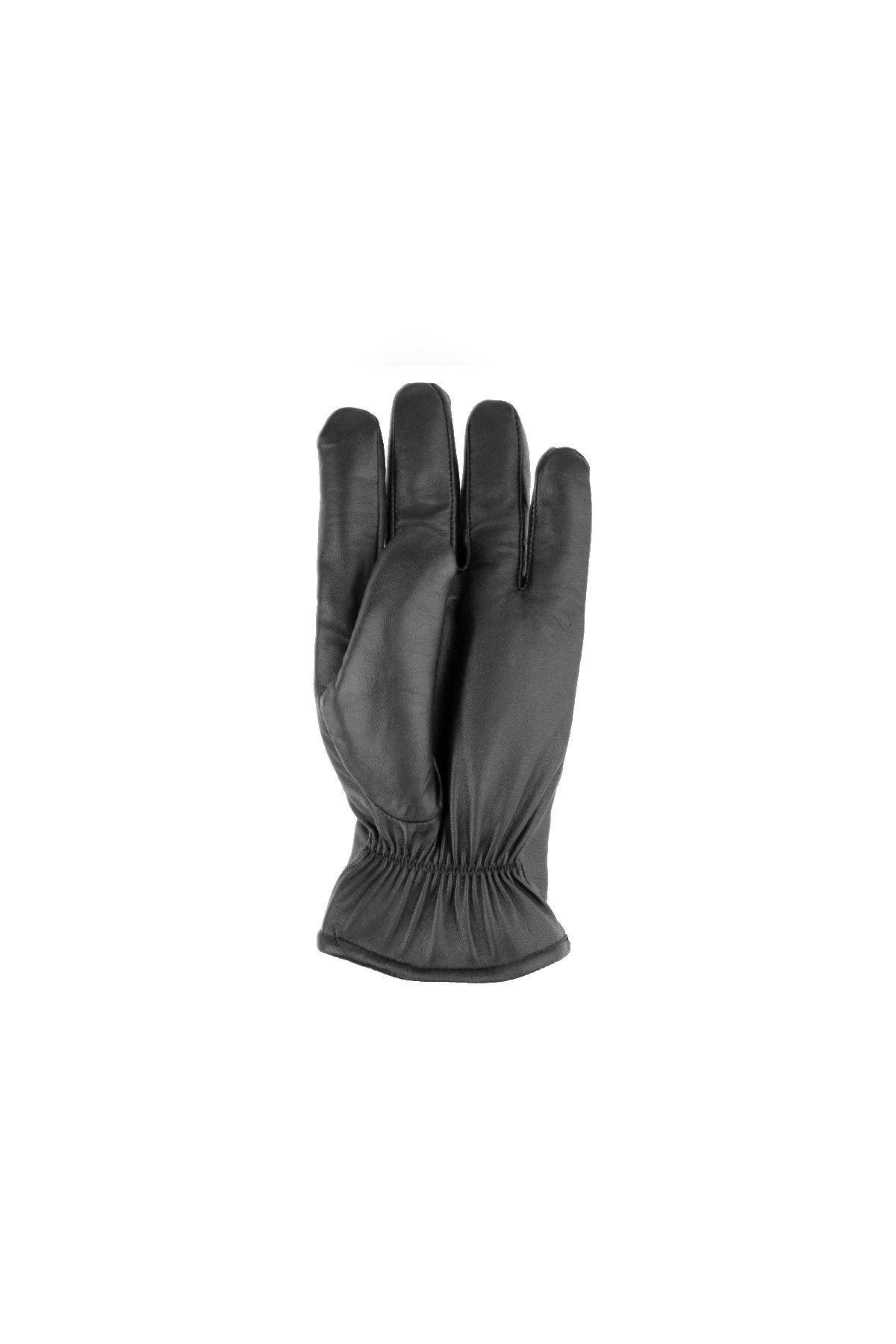 Kürklü Unisex Deri Eldiven 23EL01 Siyah
