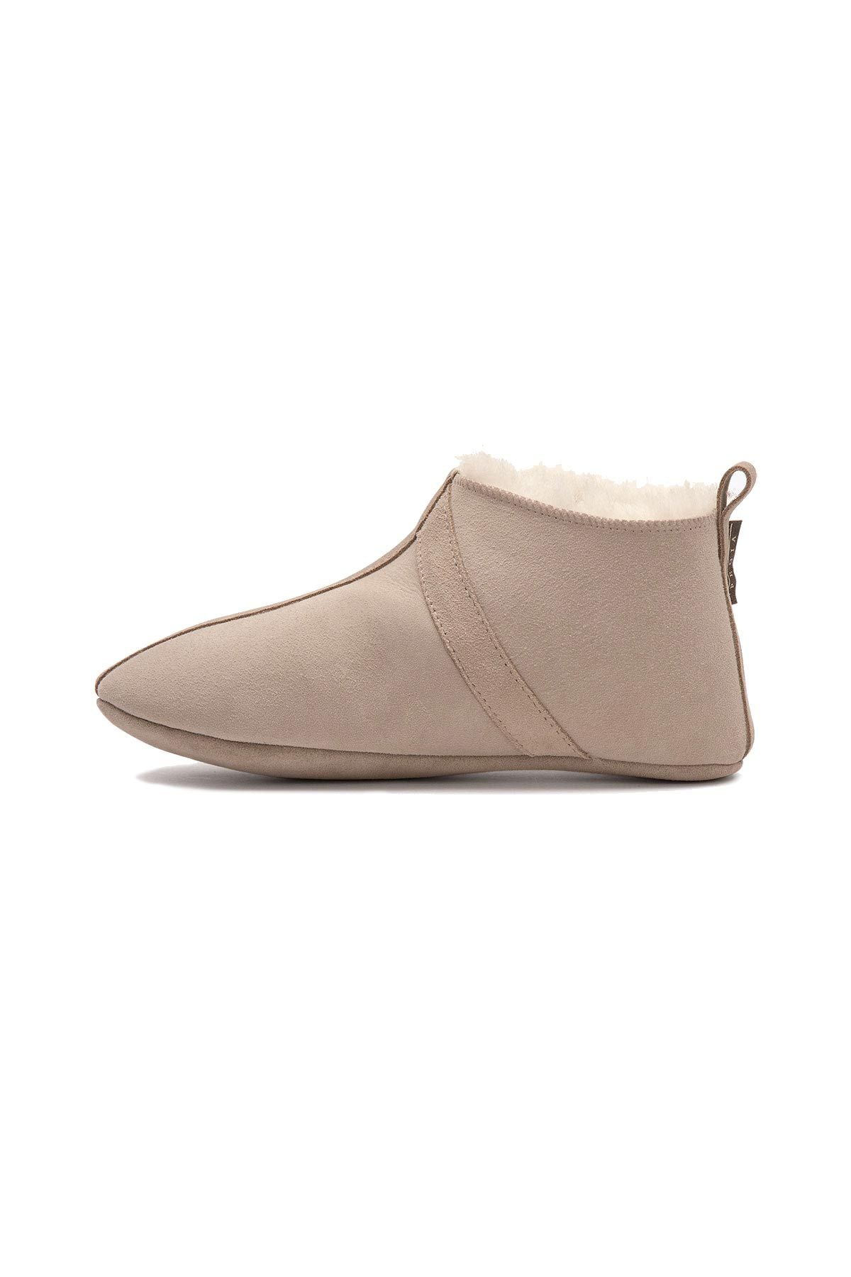 Kürklü Unisex Panduf 191203 Bej