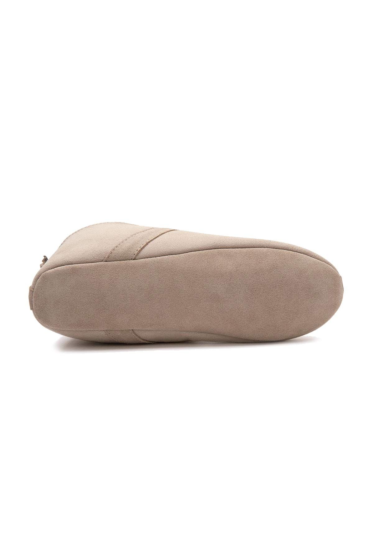 Kürklü Unisex Panduf 191203 Bej