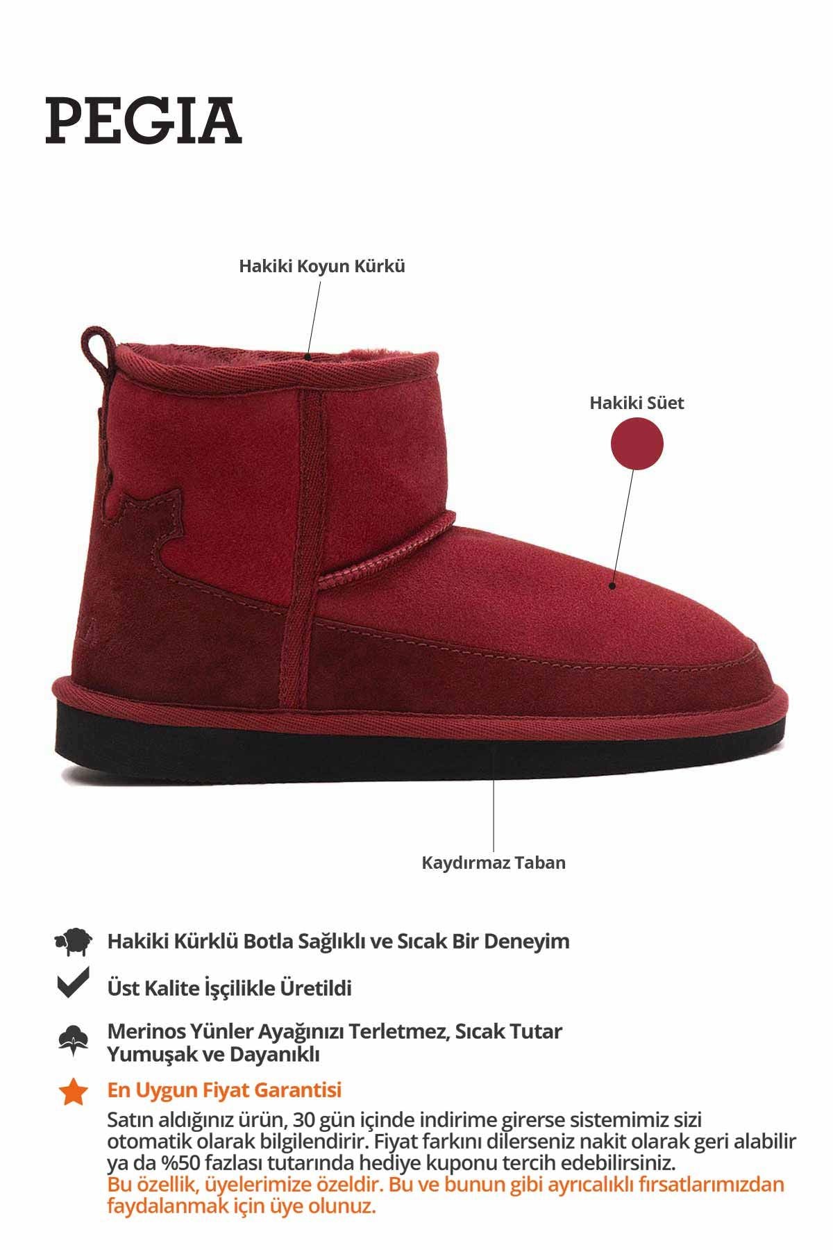 Lesa Kürklü Bot 191354 Bordo