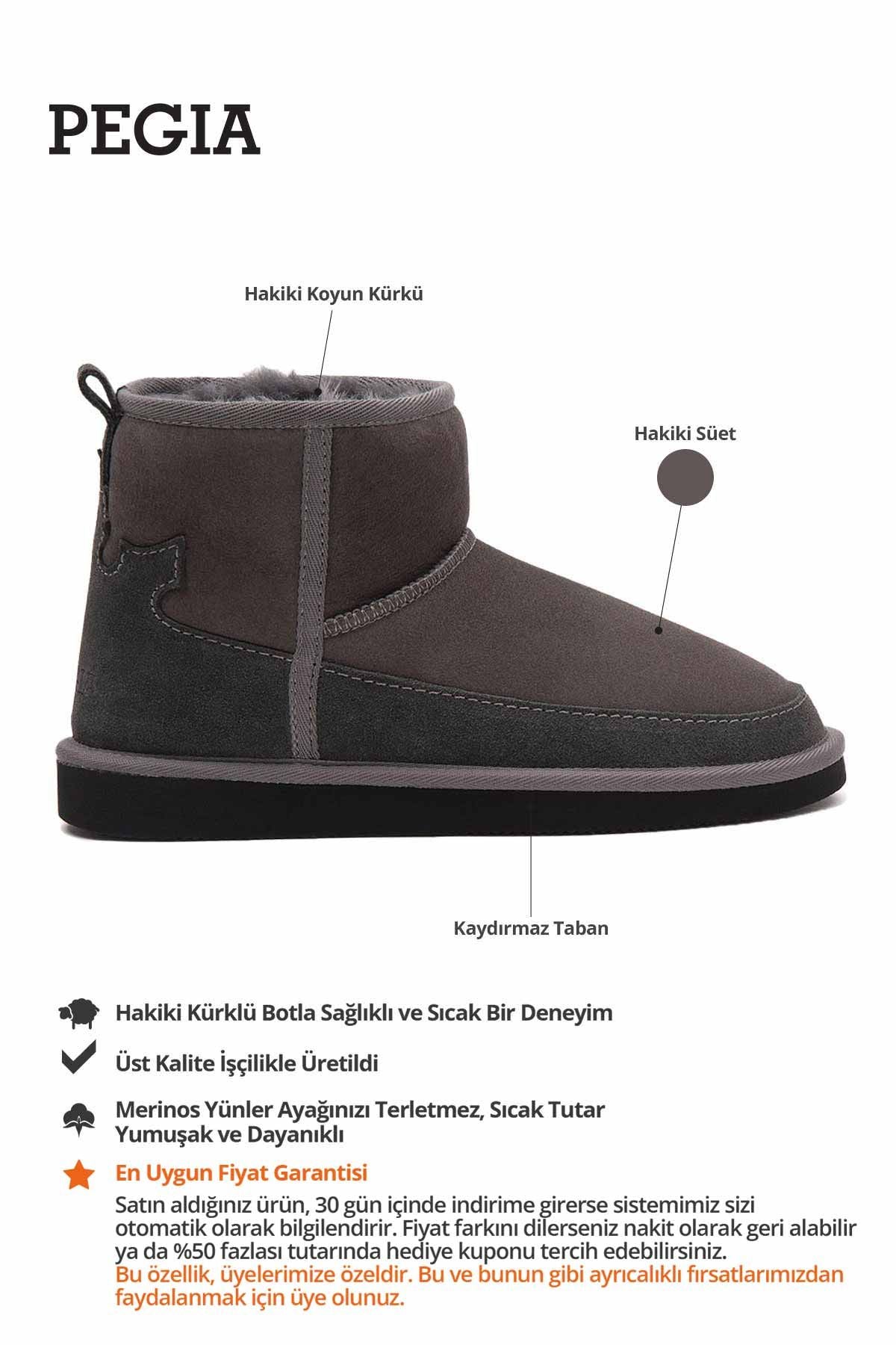 Lesa Kürklü Bot 191354 Antrasit