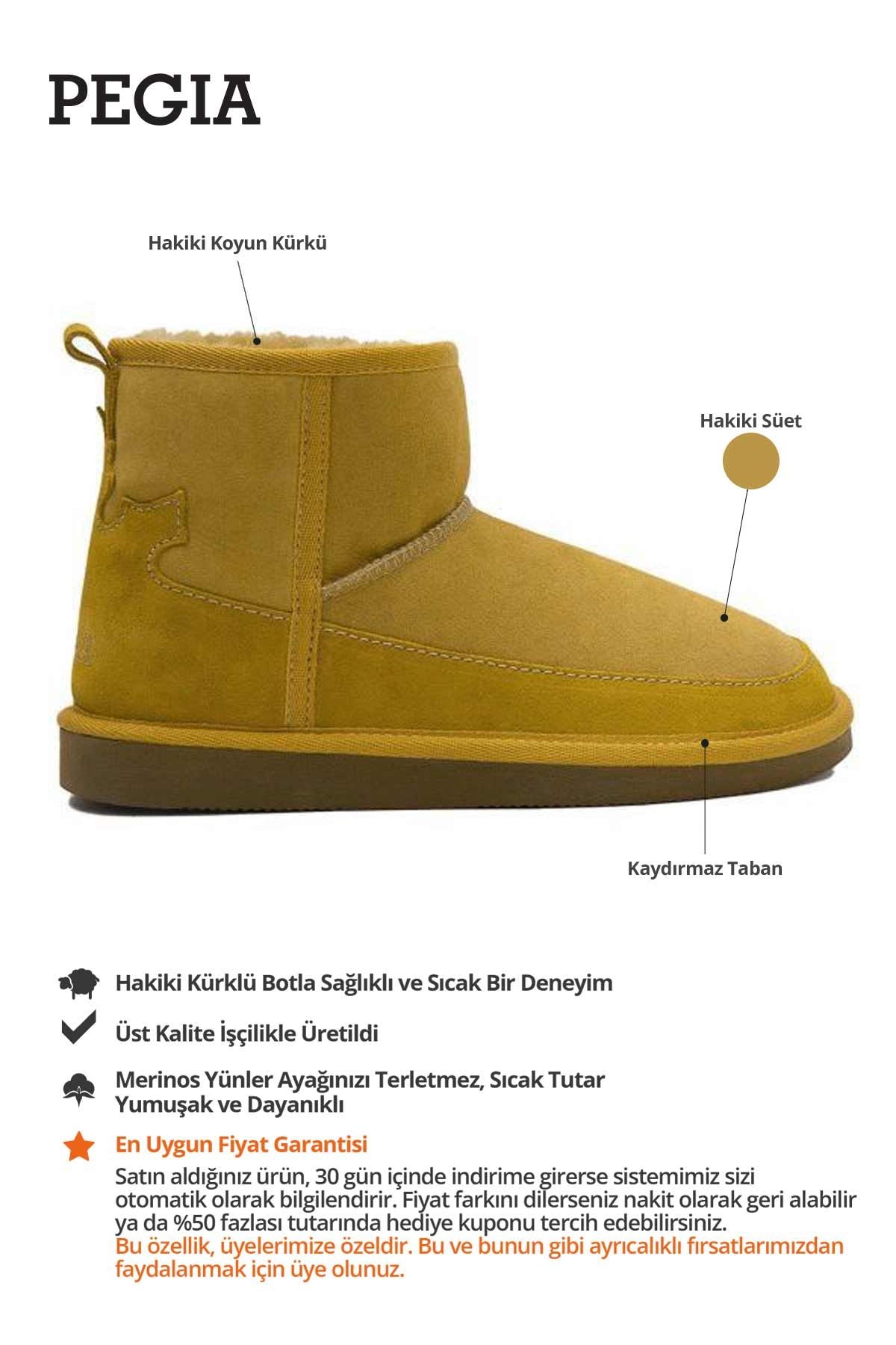 Lesa Kürklü Bot 191354 Hardal