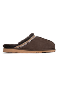 Embroidered Women's House Slippers 191204 Brown