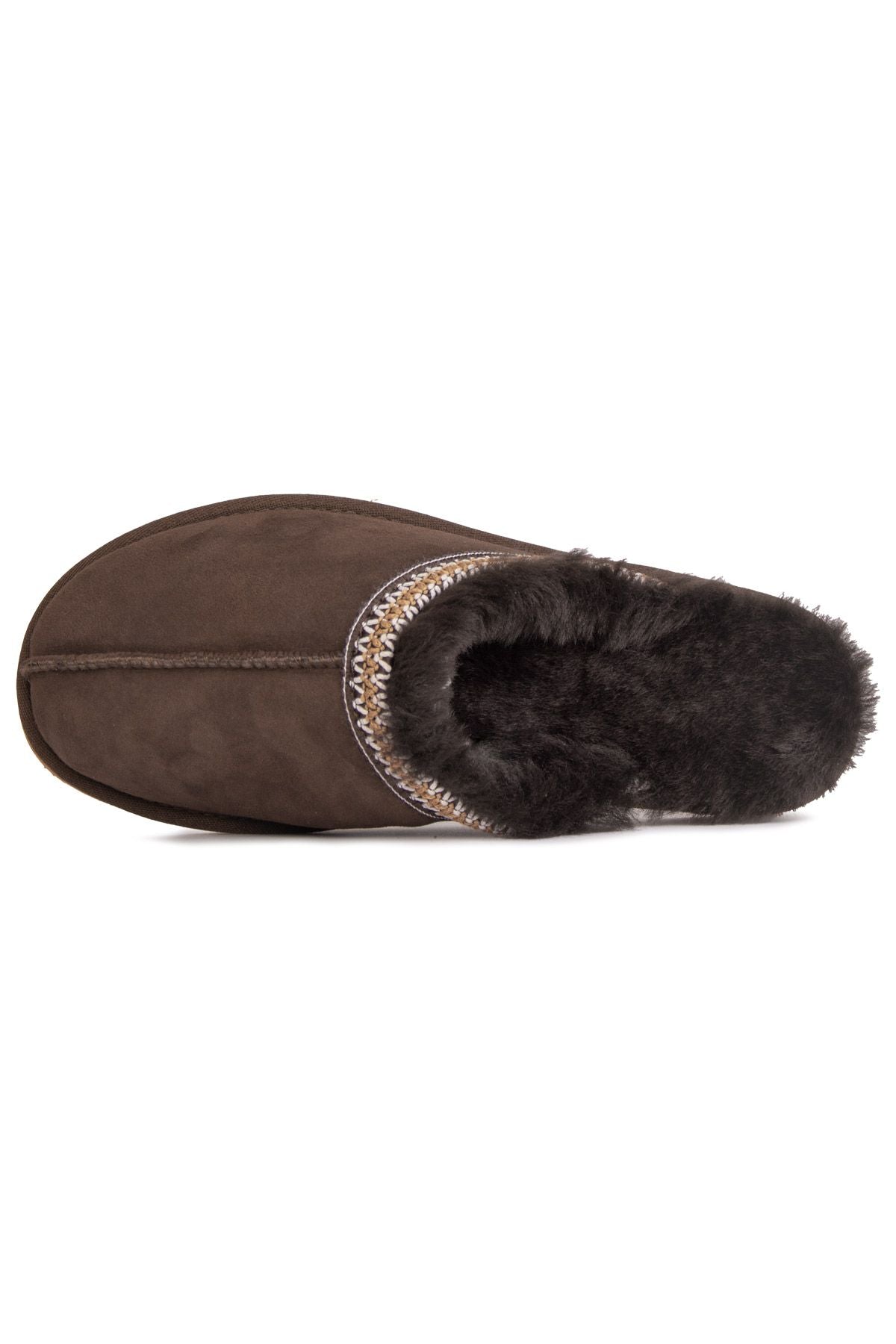 Embroidered Women's House Slippers 191204 Brown