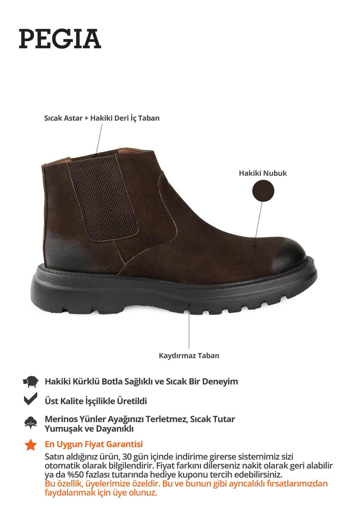 Nubuk Chelsea Erkek Bot DG5033 Kahve