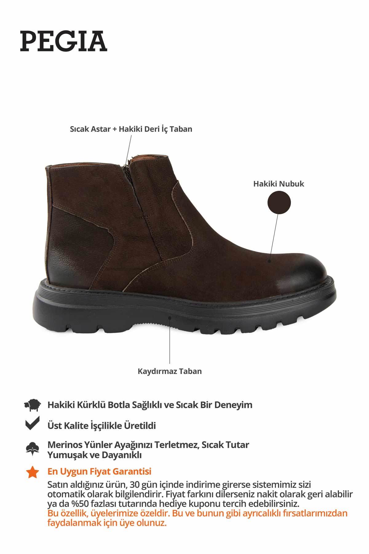 Nubuk Erkek Bot DG5035 Kahve