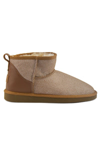 Special Print Women's Shearling Boot 191147 Tobacco