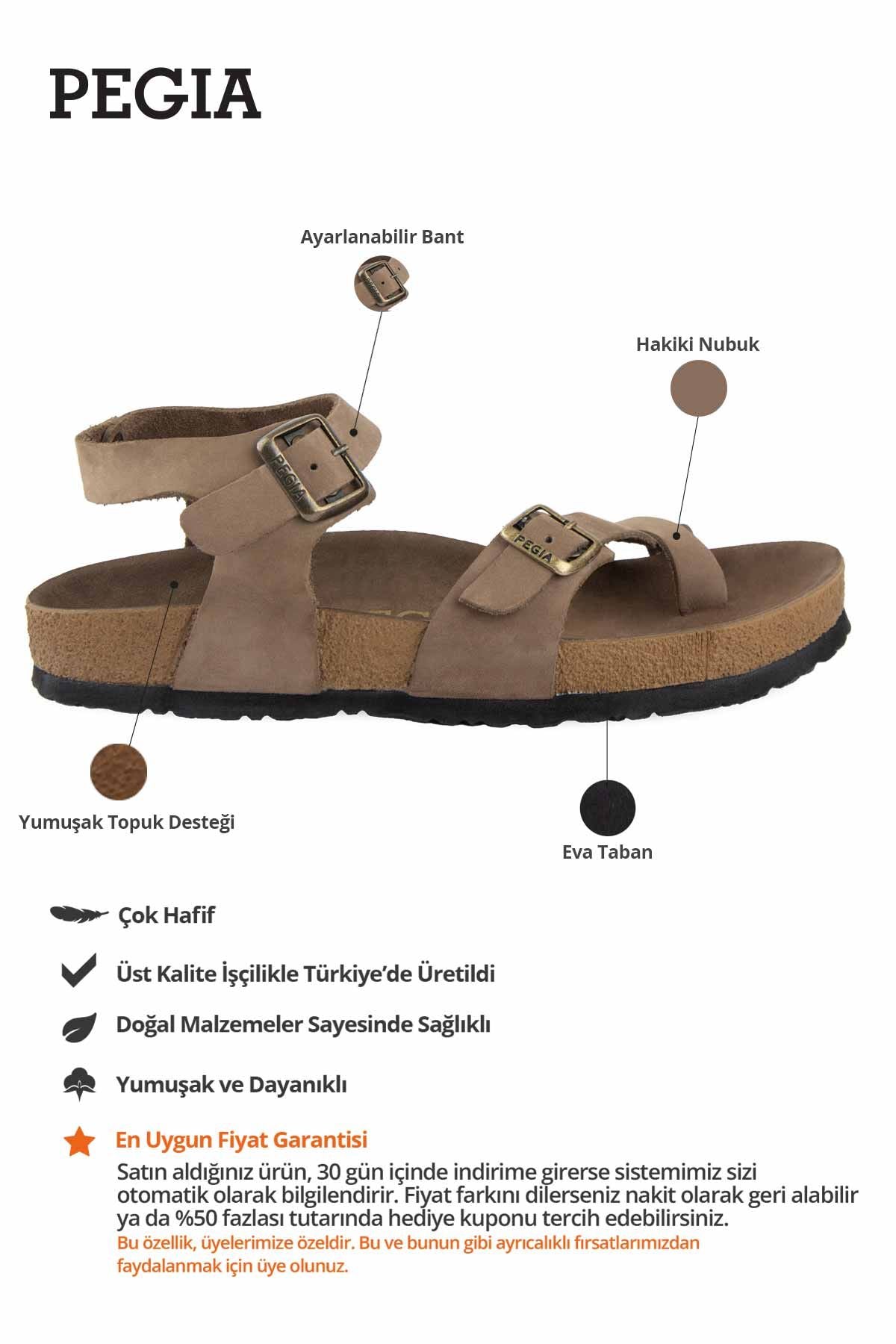 Parmak Arası Kadın Deri Sandalet 215513 Kum