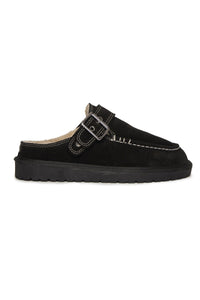 Shearling Suede Clog 192171 Black
