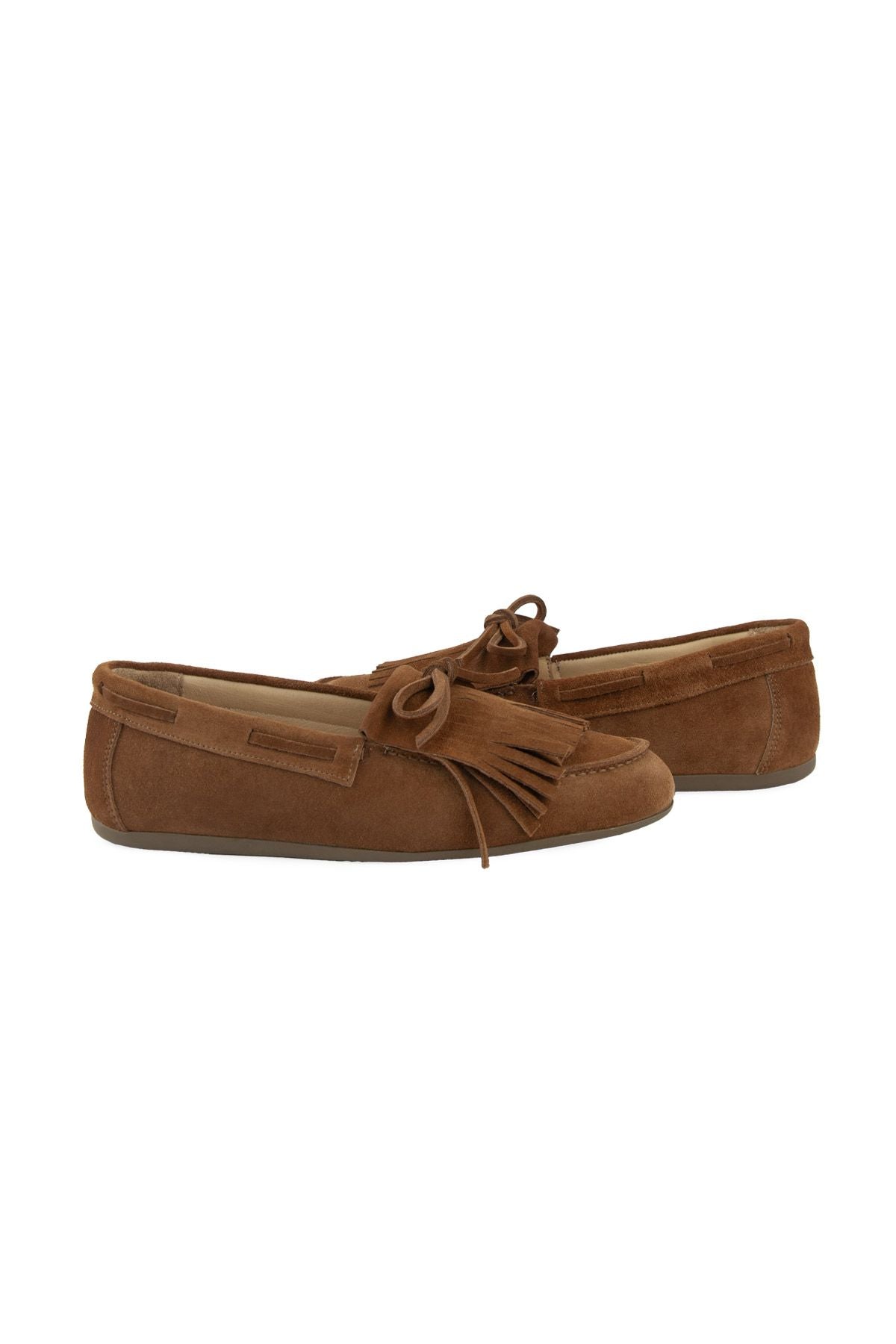 Püsküllü Kadın Loafer Ayakkabı 700923 Taba