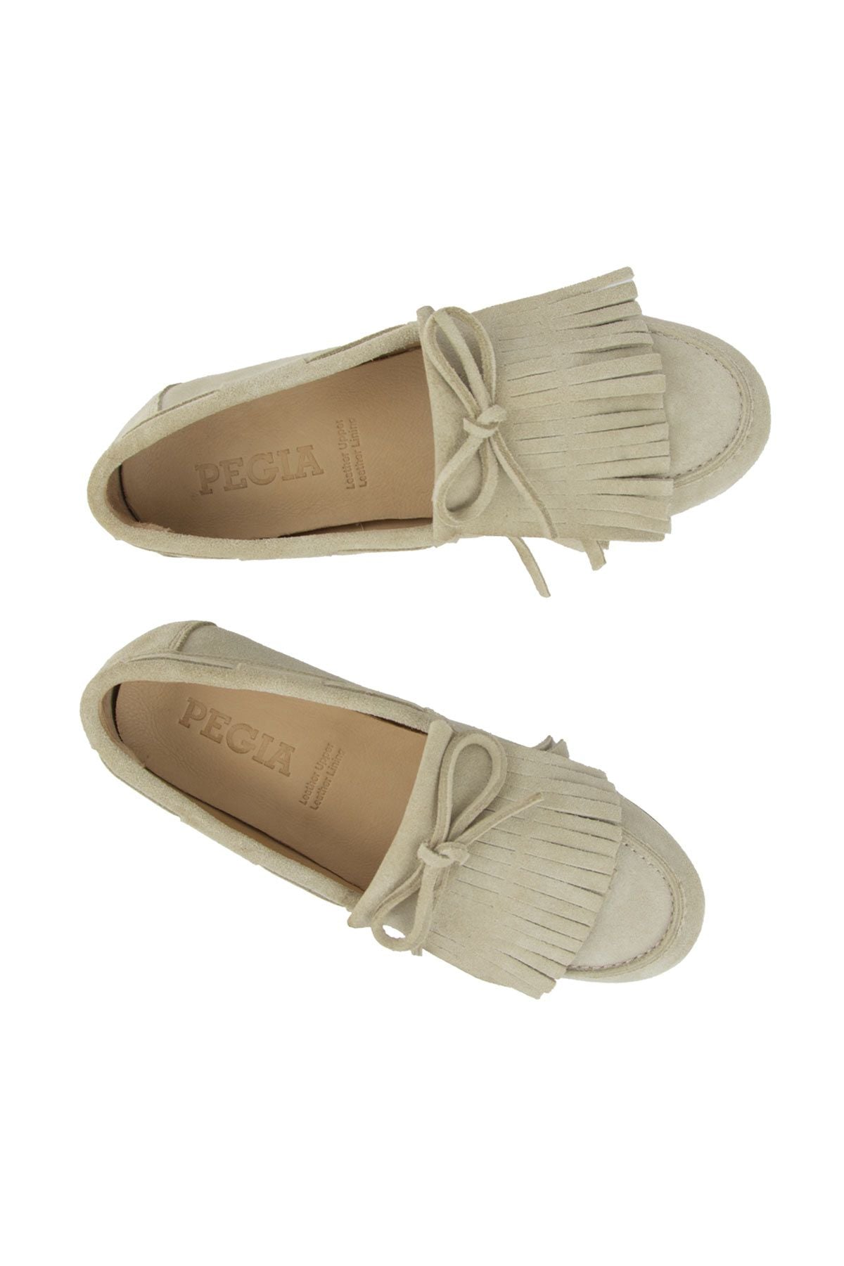 Püsküllü Kadın Loafer Ayakkabı 700923 Bej