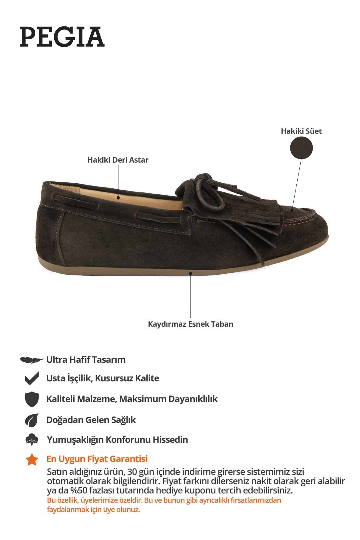 Püsküllü Kadın Loafer Ayakkabı 700923 Kahve