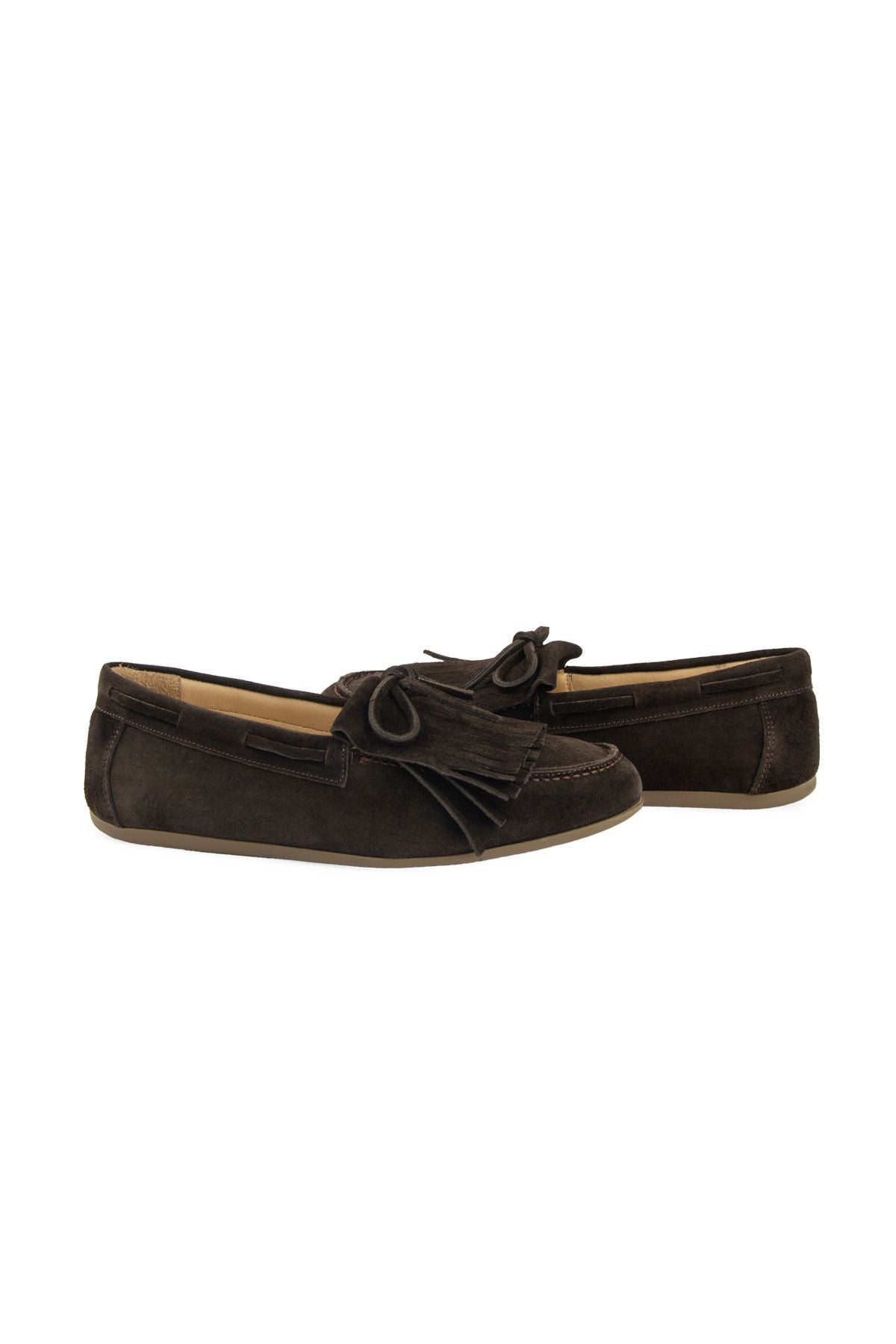 Püsküllü Kadın Loafer Ayakkabı 700923 Kahve