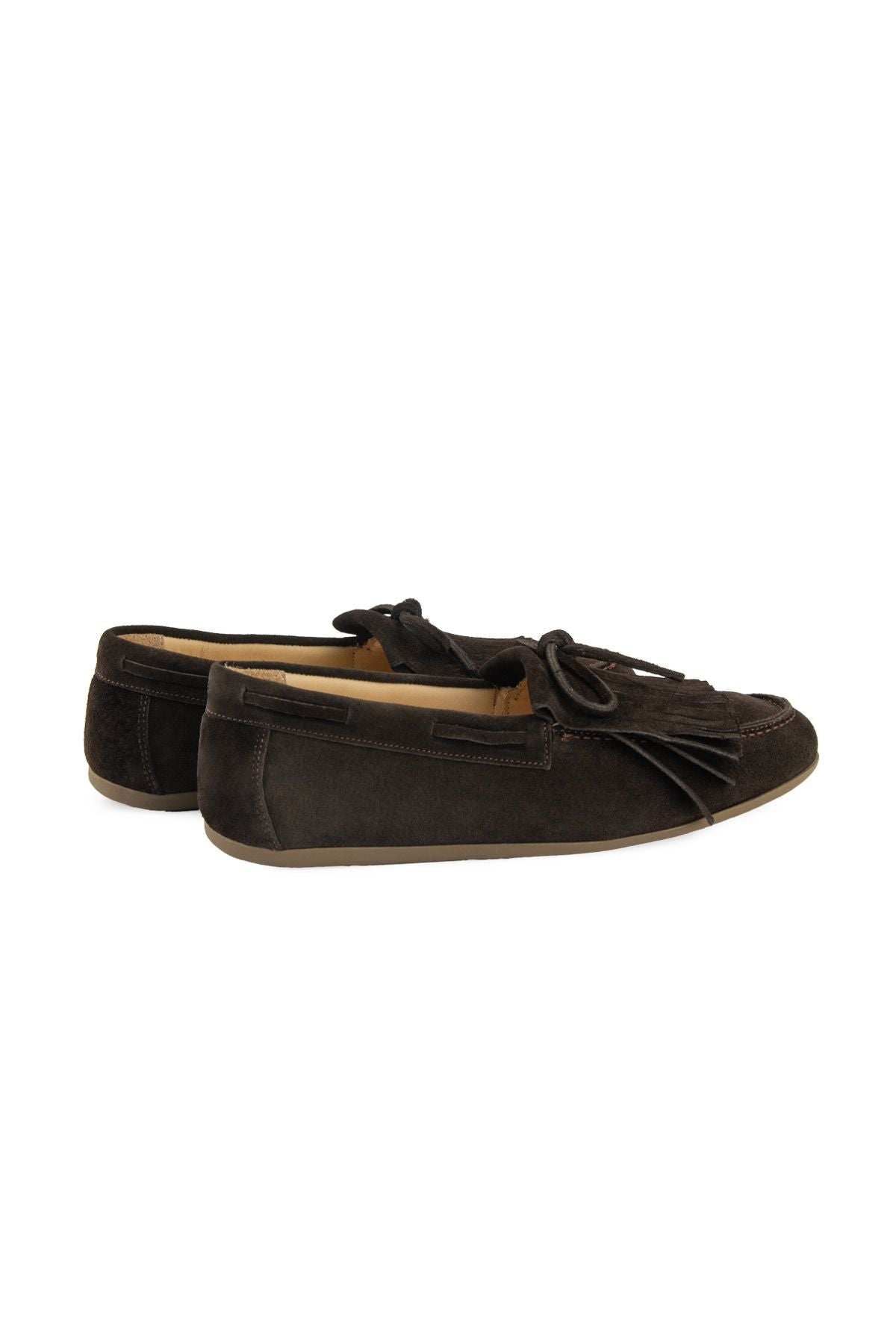 Püsküllü Kadın Loafer Ayakkabı 700923 Kahve