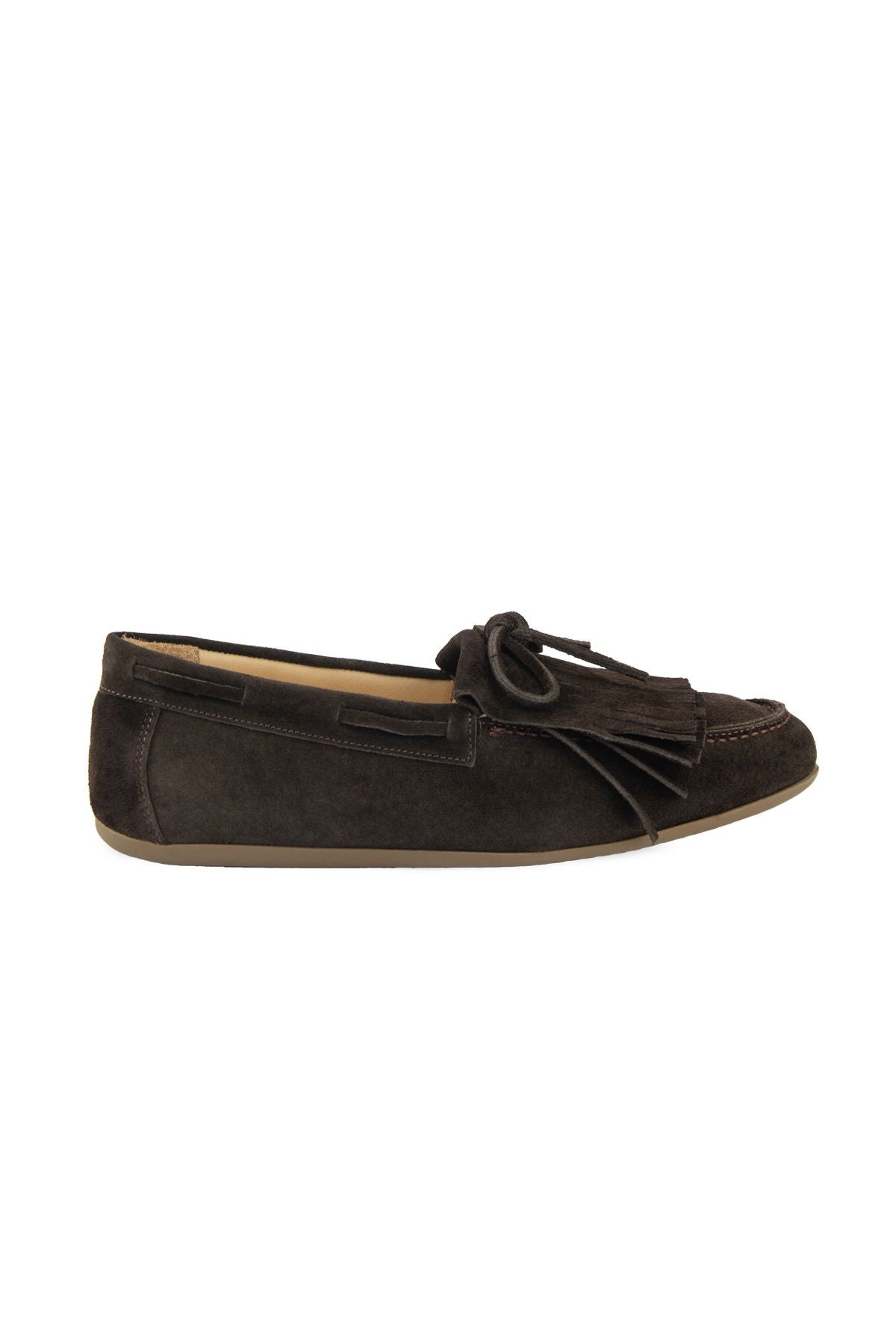 Püsküllü Kadın Loafer Ayakkabı 700923 Kahve