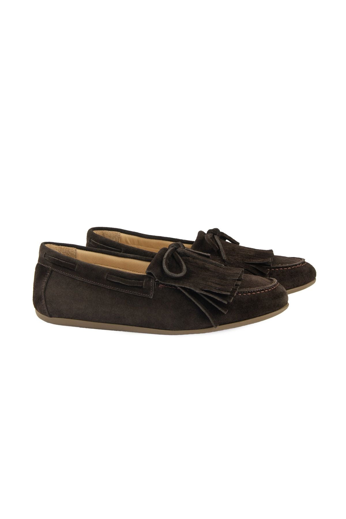 Püsküllü Kadın Loafer Ayakkabı 700923 Kahve