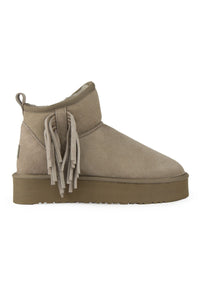Short Tassel Shearling Boot 191360 Mink