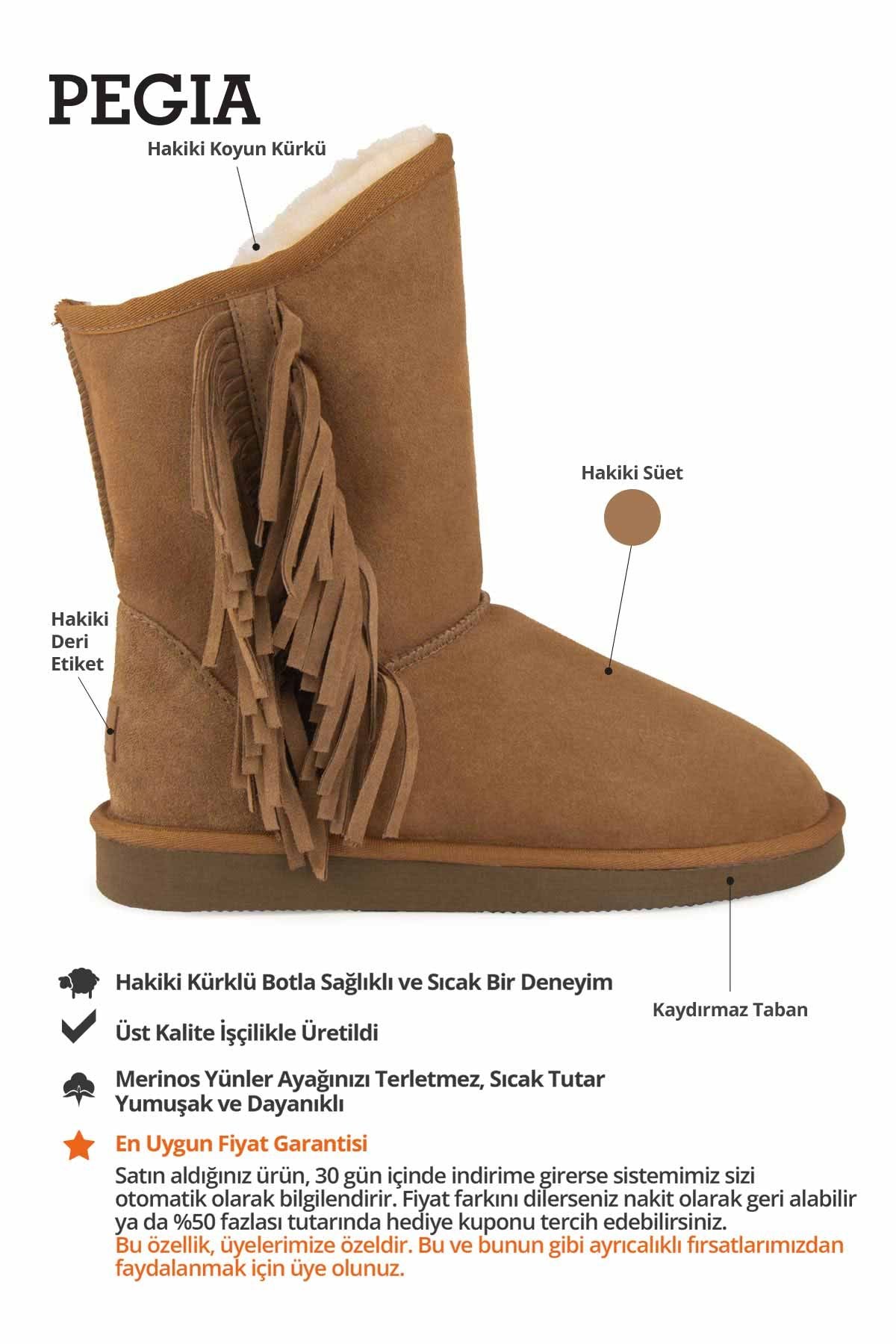 Püsküllü Kürk Uzun Bot 191361 Taba