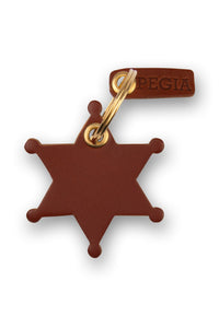 Sheriff Leather Keychain 25AN09 Tobacco