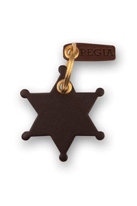 Sheriff Leather Keychain 25AN09 Brown