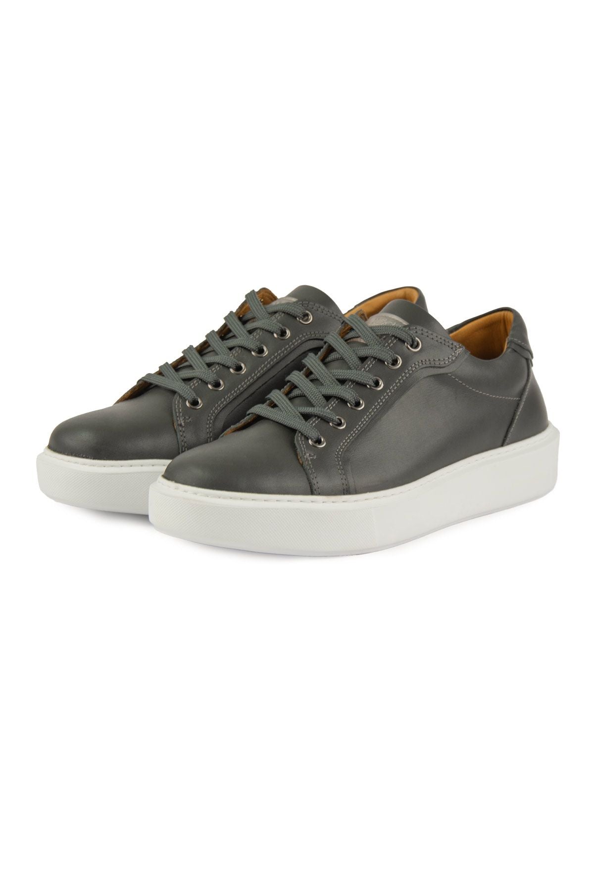 Star Hakiki Deri Sneaker 500970 Haki