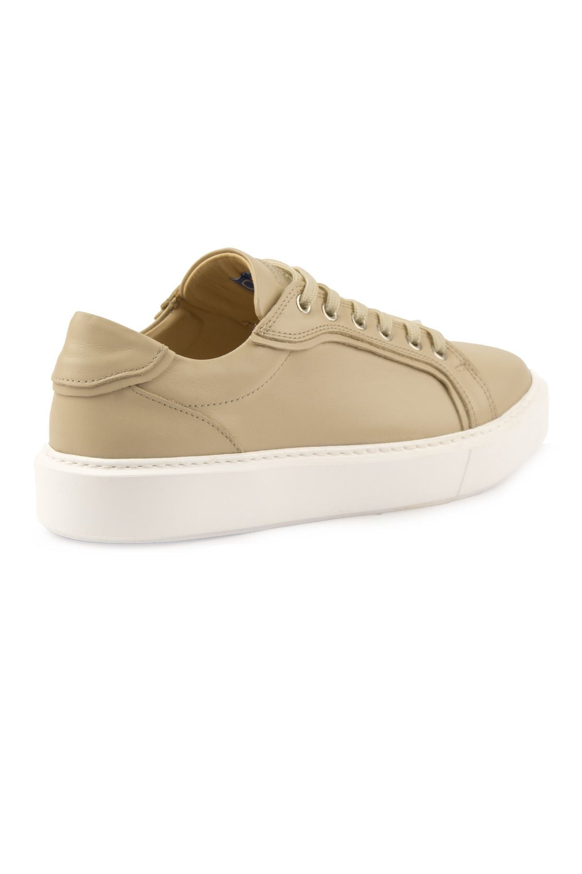 Star Hakiki Deri Sneaker 500970 Koyu Bej