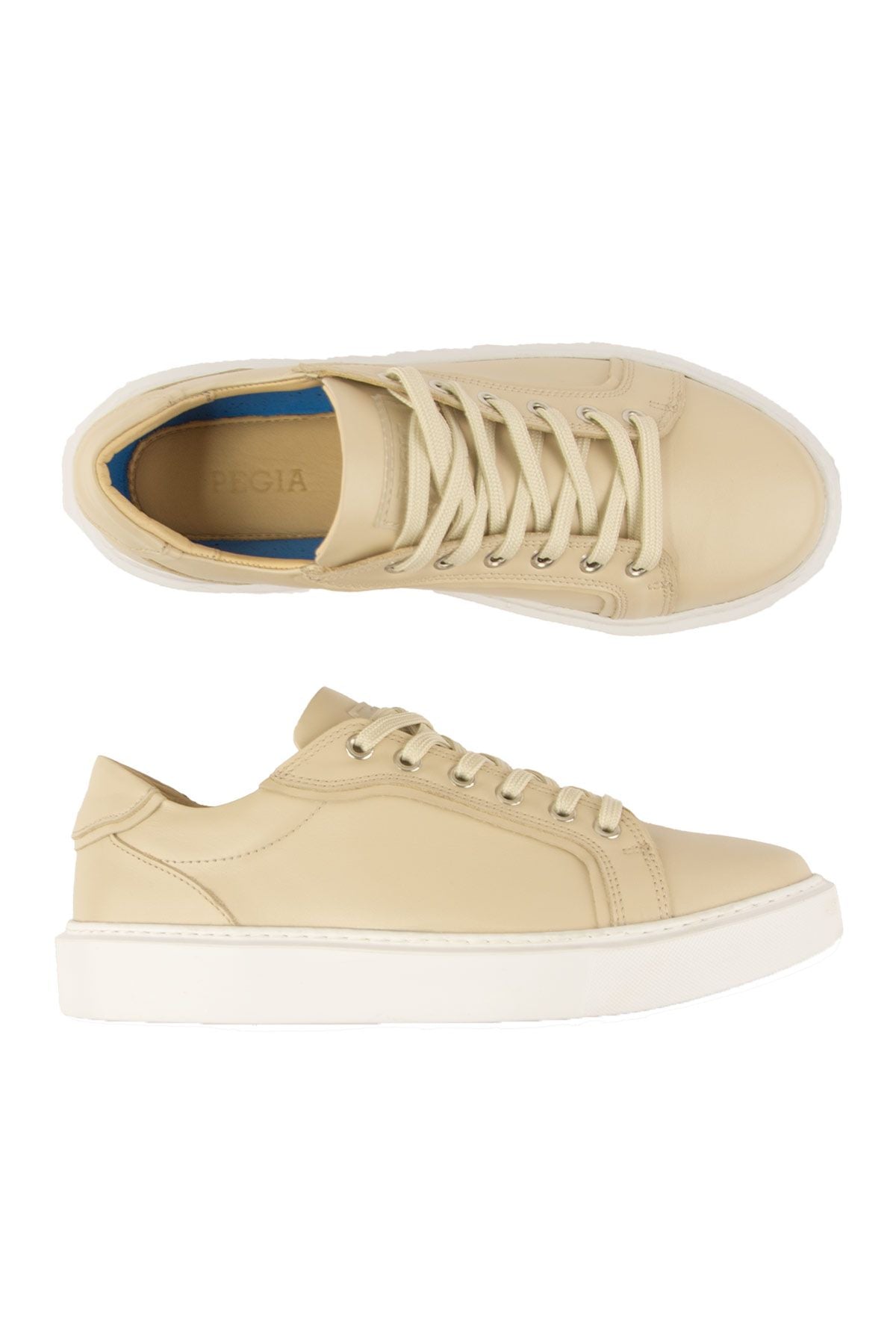 Star Hakiki Deri Sneaker 500970 Koyu Bej