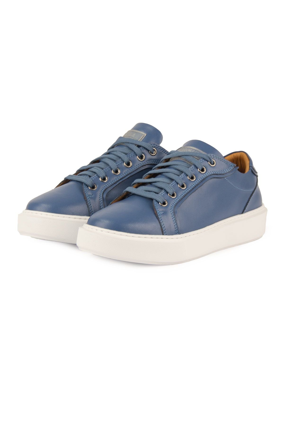 Star Hakiki Deri Sneaker 500970 Mavi