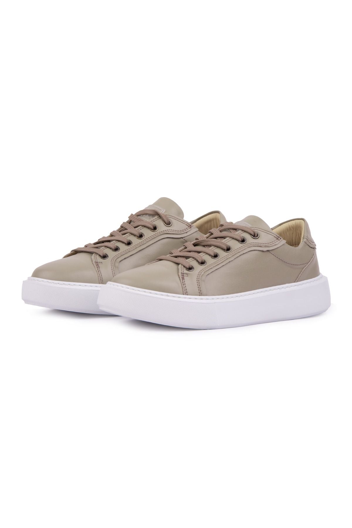 Star Hakiki Deri Sneaker 500970 Bej