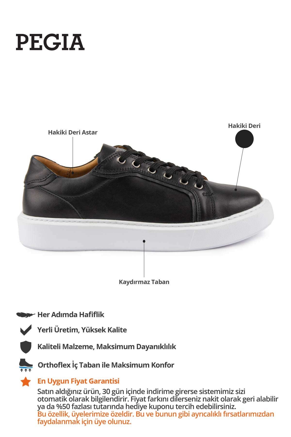 Star Hakiki Deri Sneaker 500970 Siyah