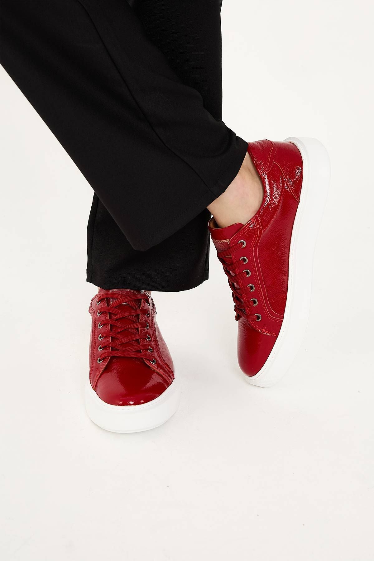Star Rugan Deri Sneaker 500972 Kırmızı