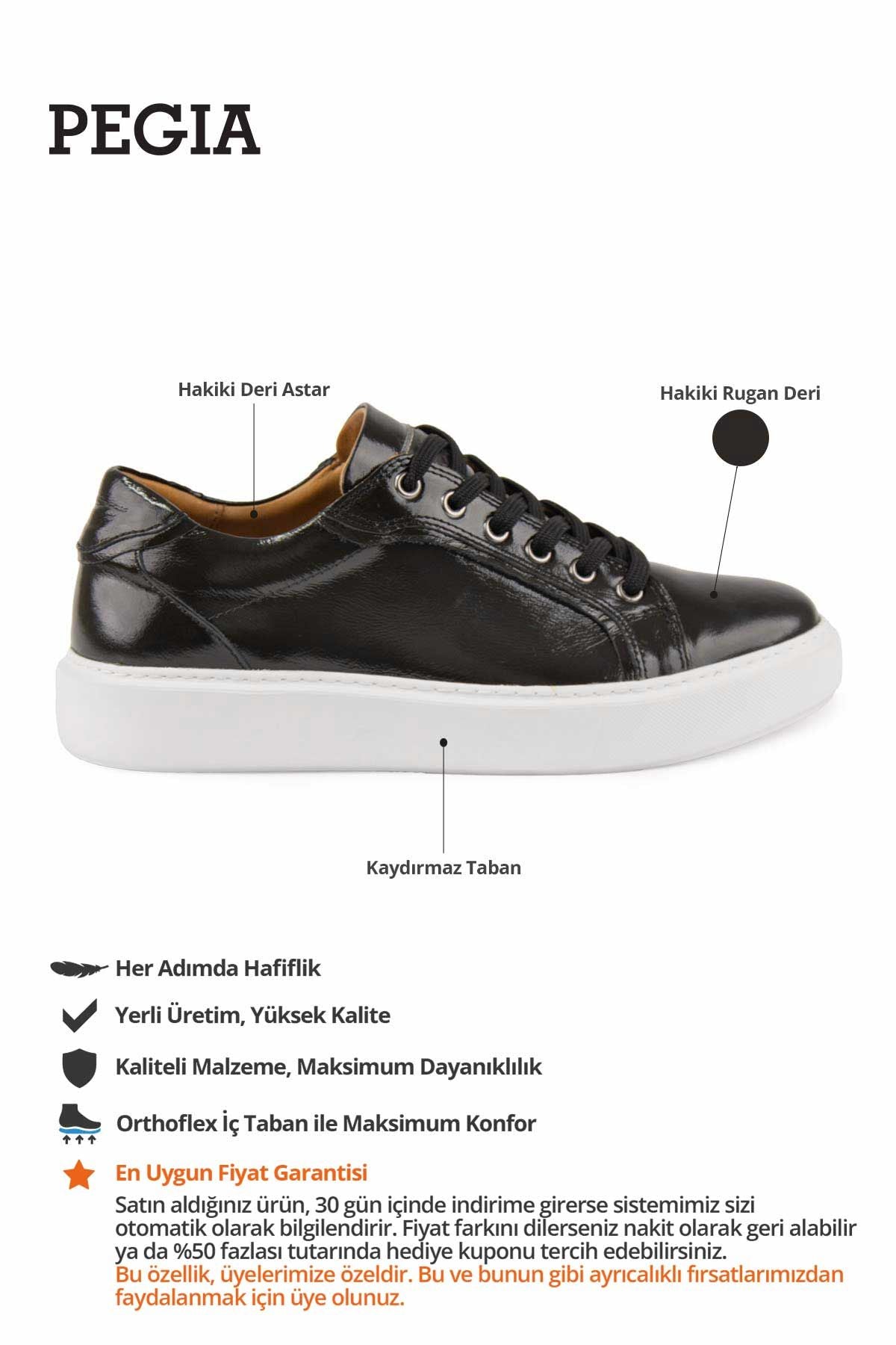 Star Rugan Deri Sneaker 500972 Siyah