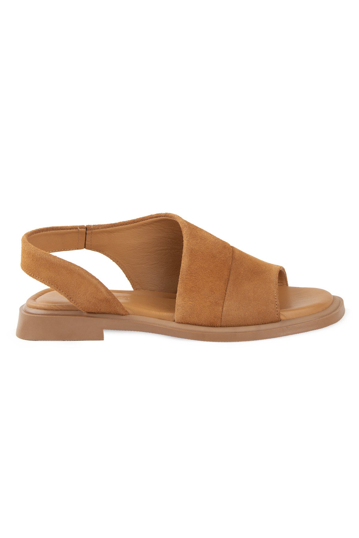 Süet Bantlı Kadın Sandalet DG6076 Taba