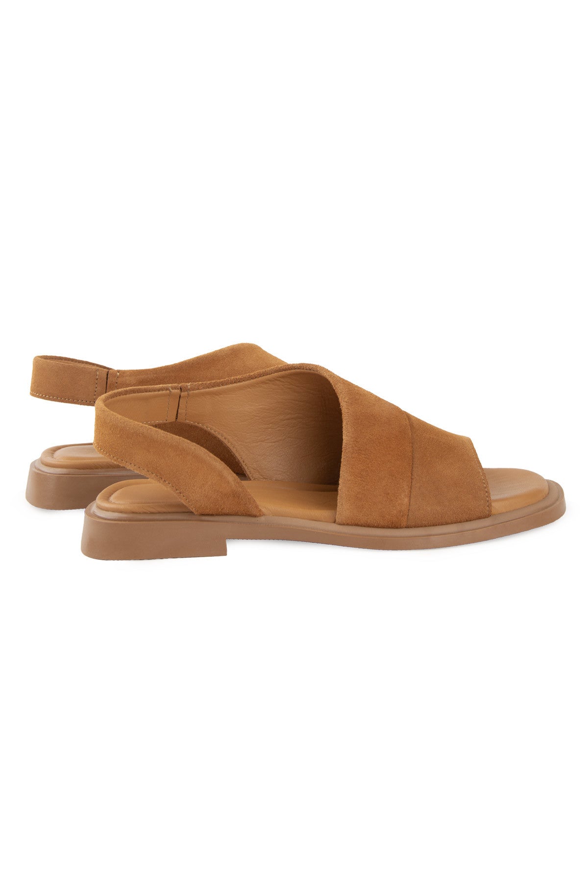 Süet Bantlı Kadın Sandalet DG6076 Taba