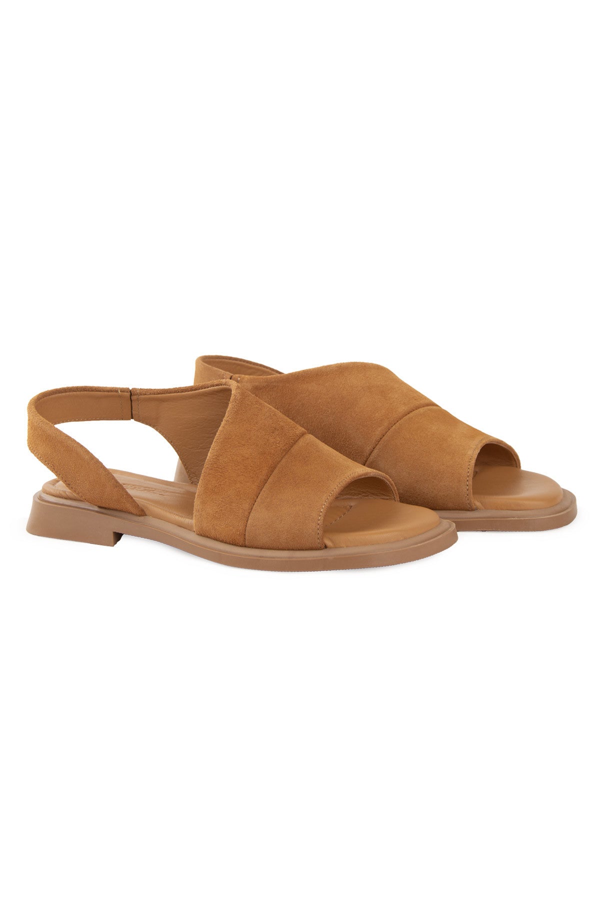 Süet Bantlı Kadın Sandalet DG6076 Taba