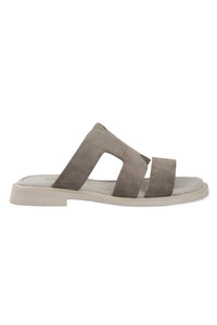 Women's Suede Strap Slipper DG6084 Grey