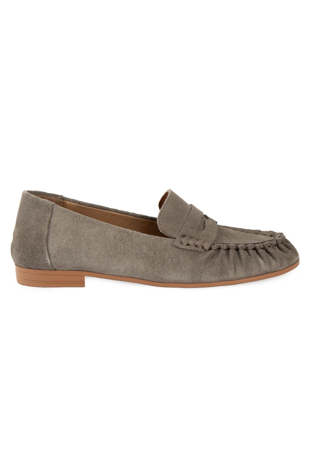 Süet Dikiş Detaylı Loafer DG6109 Vizon