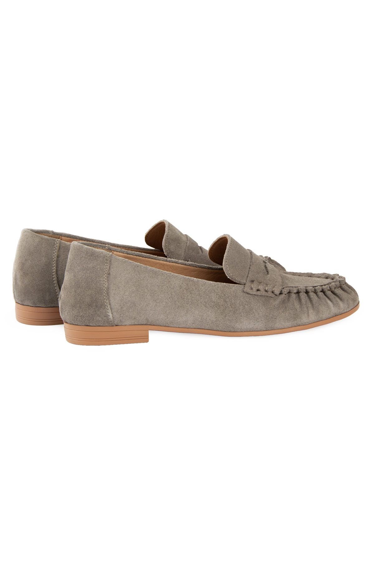 Süet Dikiş Detaylı Loafer DG6109 Vizon