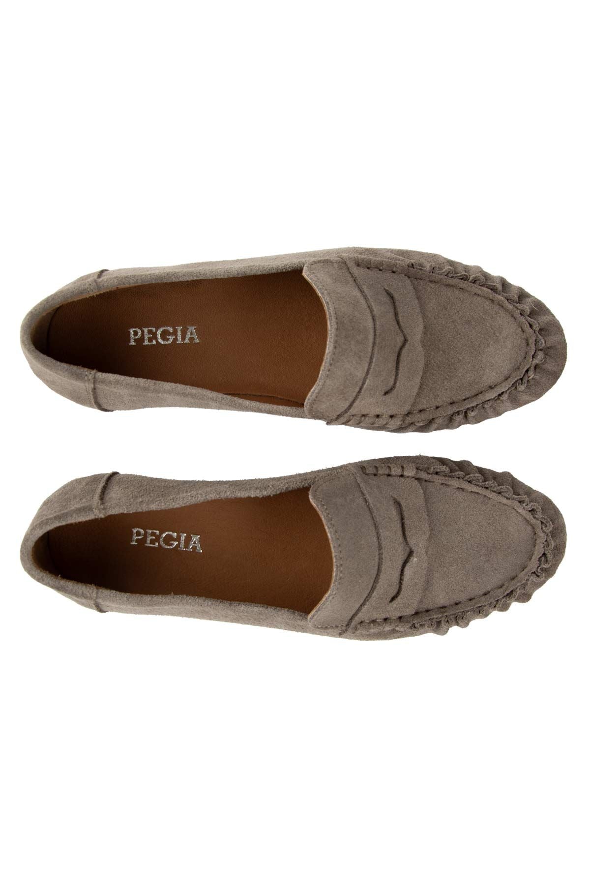 Süet Dikiş Detaylı Loafer DG6109 Vizon