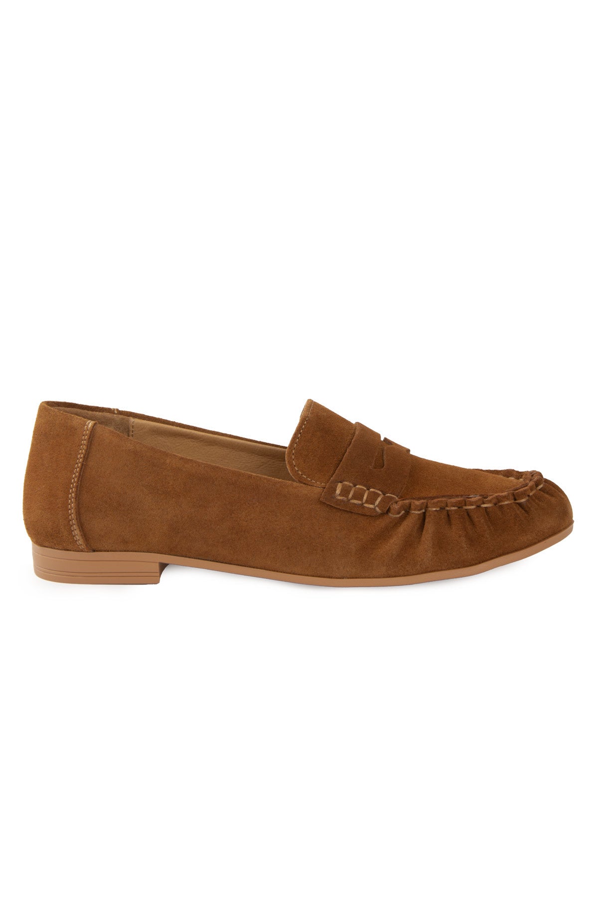 Süet Dikiş Detaylı Loafer DG6109 Taba
