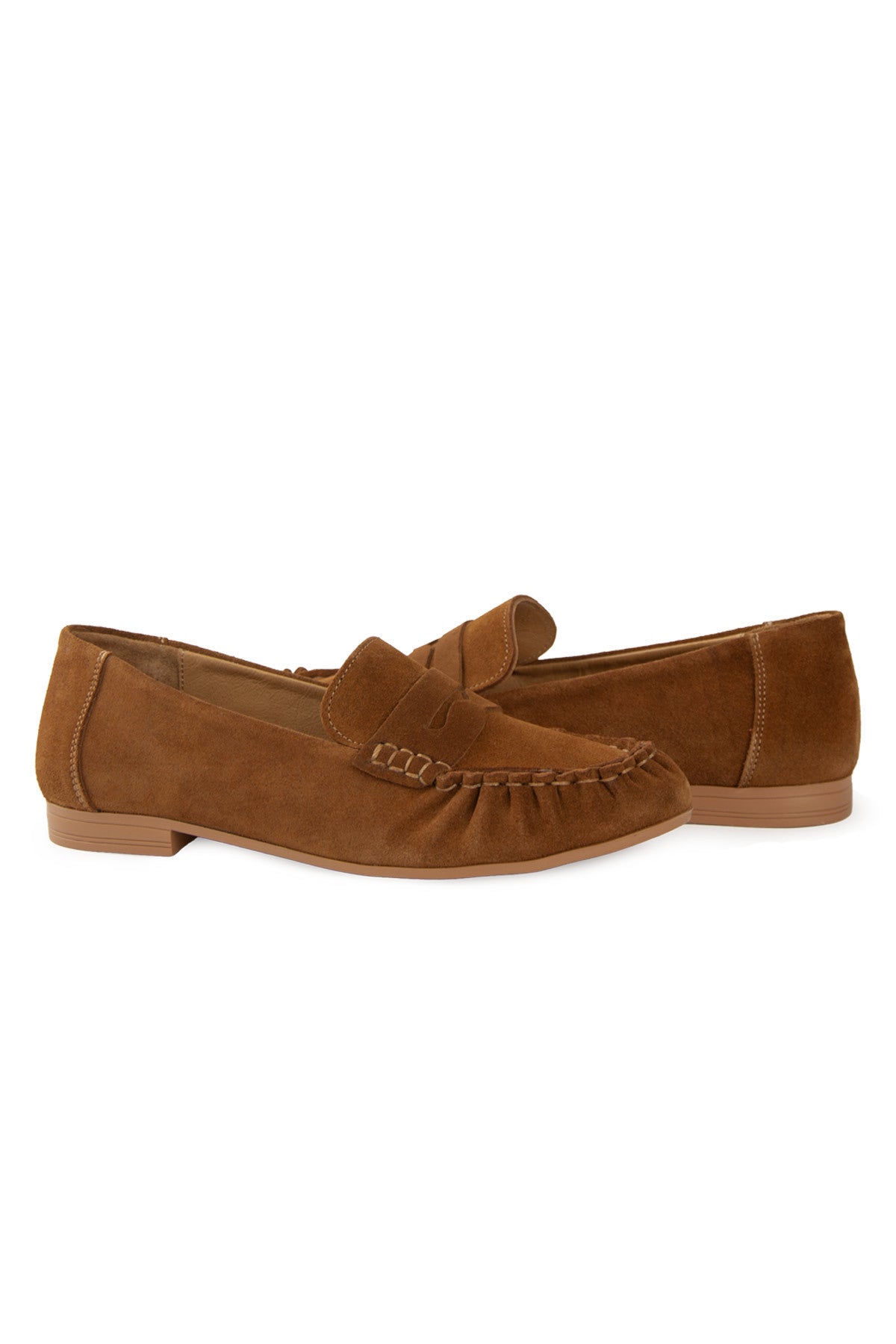 Süet Dikiş Detaylı Loafer DG6109 Taba